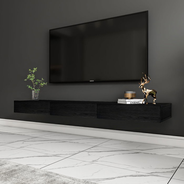 Hanah Home Avalon Soporte para televisión Madera Negra